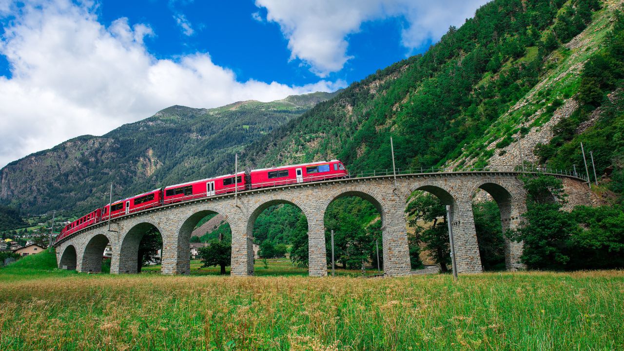 bernina express scenic train ride